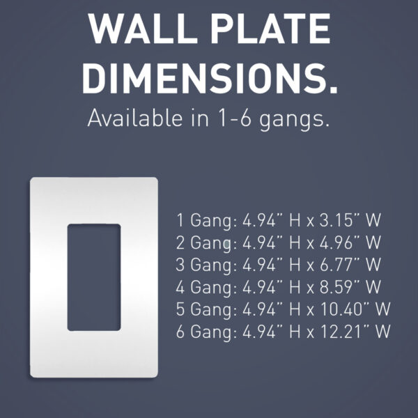 radiant® 1-Gang Screwless Wall Plate with Microban® RWP26WAMCC6 - Image 2