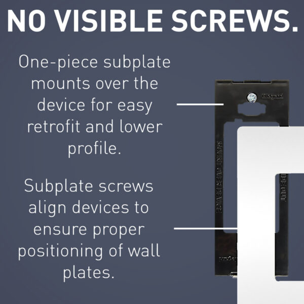 radiant® 1-Gang Screwless Wall Plate with Microban® RWP26WAMCC6 - Image 5