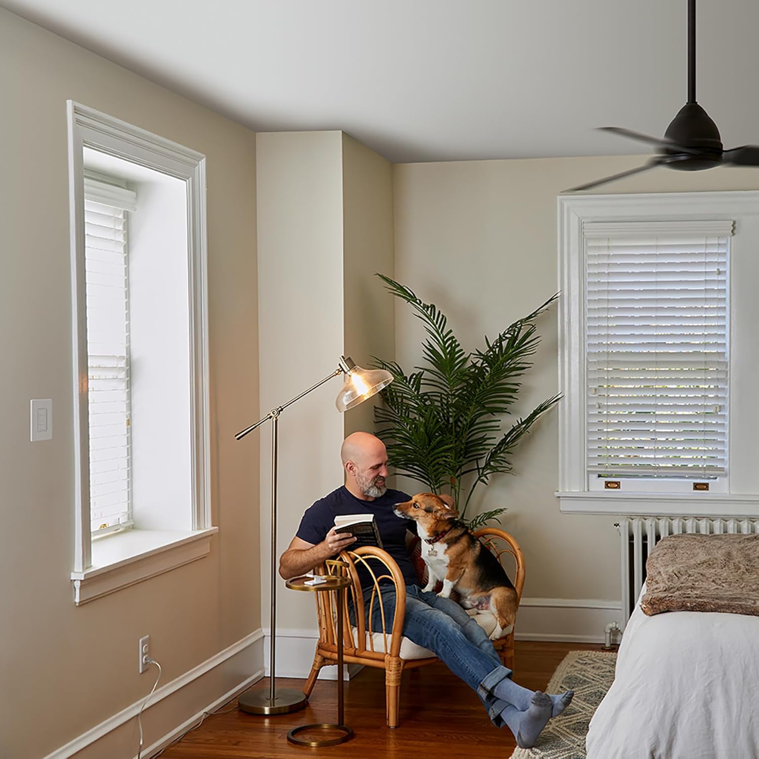 Lutron Caseta Smart Fan Speed Control Switch (Lutron Smart Hub Required), Single-Pole, PD-FSQN-WH - Image 3