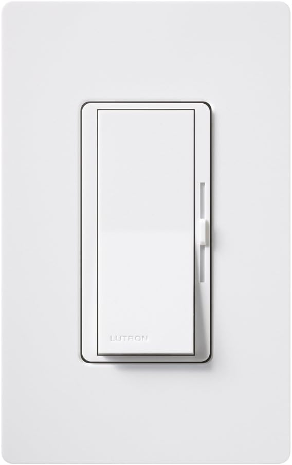 Lutron DVELV-300P-WH 300-Watt Diva Electronic Low Voltage Single Pole Dimmer, White - Image 4