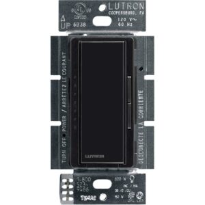 Lutron Maestro LED+ Dimmer Switch for Dimmable LED, Halogen and Incandescent Bulbs, 150W/Single-Pole or Multi-Location, MACL-153M-BL, Black