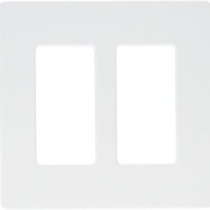 Lutron CW-2-WH 2-Gang White Wall Plate, Pack of 6